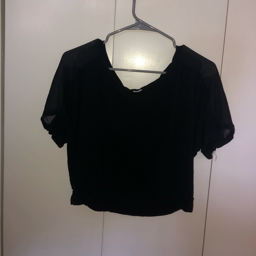 Sheer Black Crop Top